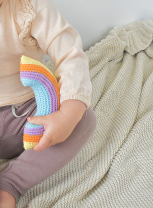Crochet Rainbow Rattle