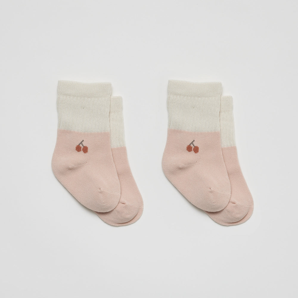 Set of 2 Socks Cherry