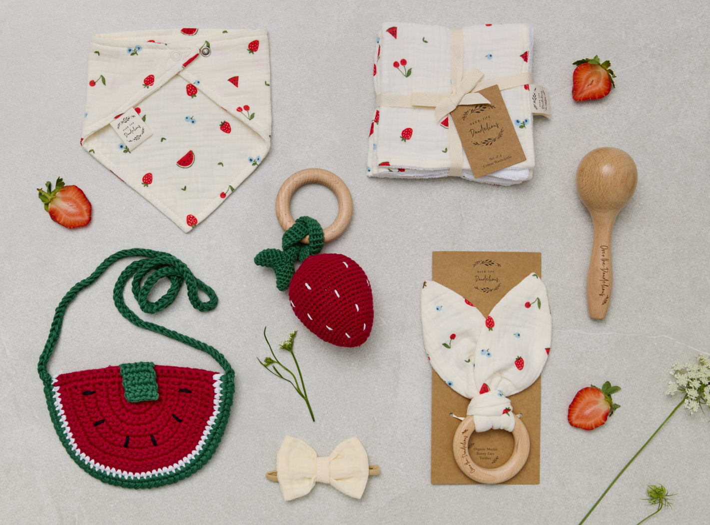 Strawberry Rattle Making Crochet Strawberry Rattle – Over the Dandelions