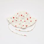 Baby sun hat with watermelon and strawberry print 