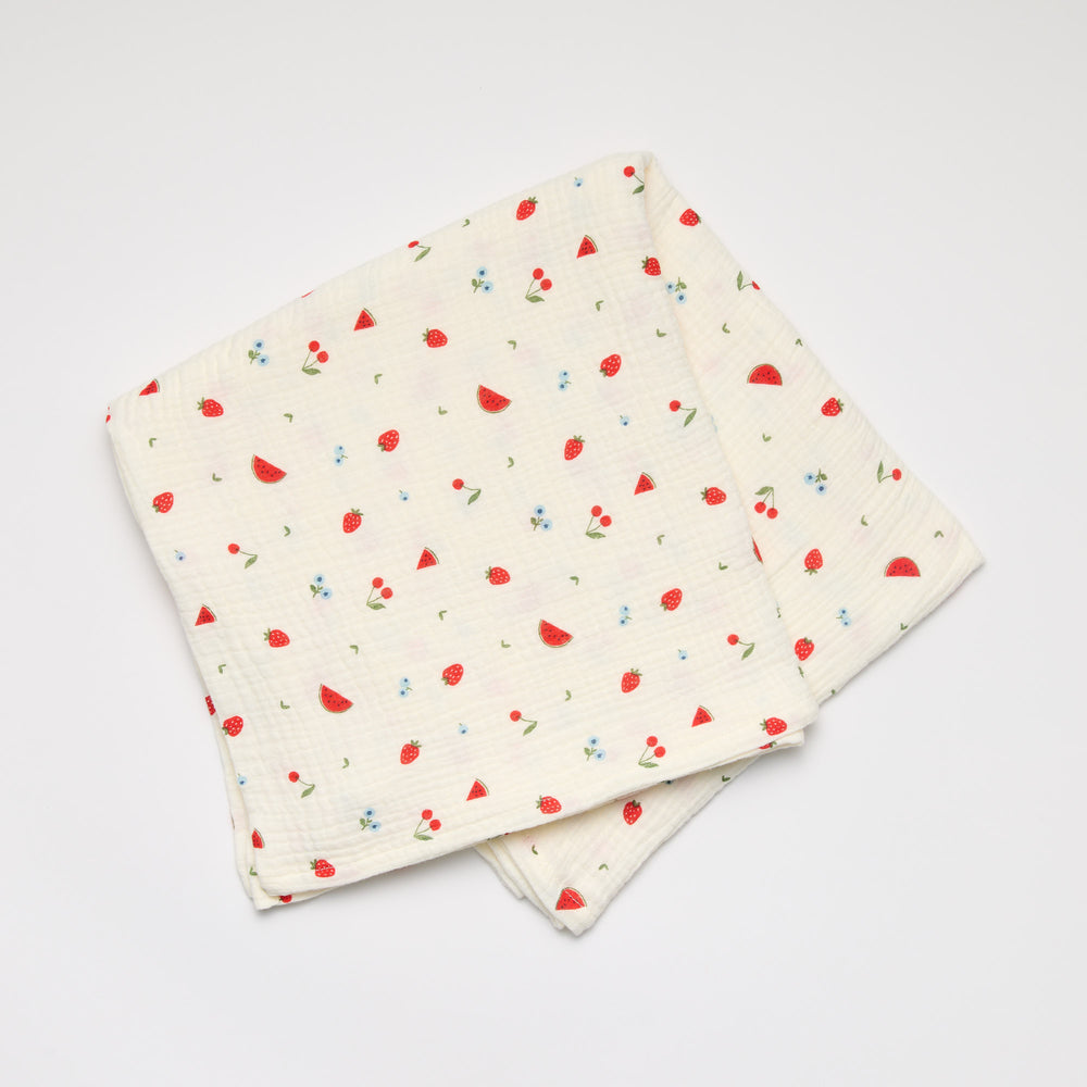 Organic Muslin Swaddle - Sweet Pickings PRE-ORDER FOR MID SEPTEMBER