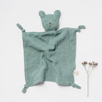 Organic Muslin Sleepy Bear Lovey Sage - SECOND FOR CATHERINE