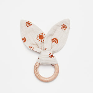 Natural wood teething ring for babies teether