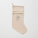 Christmas Stocking Embroidered in Oat