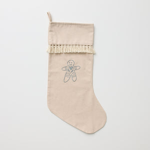 Christmas Stocking Embroidered in Oat