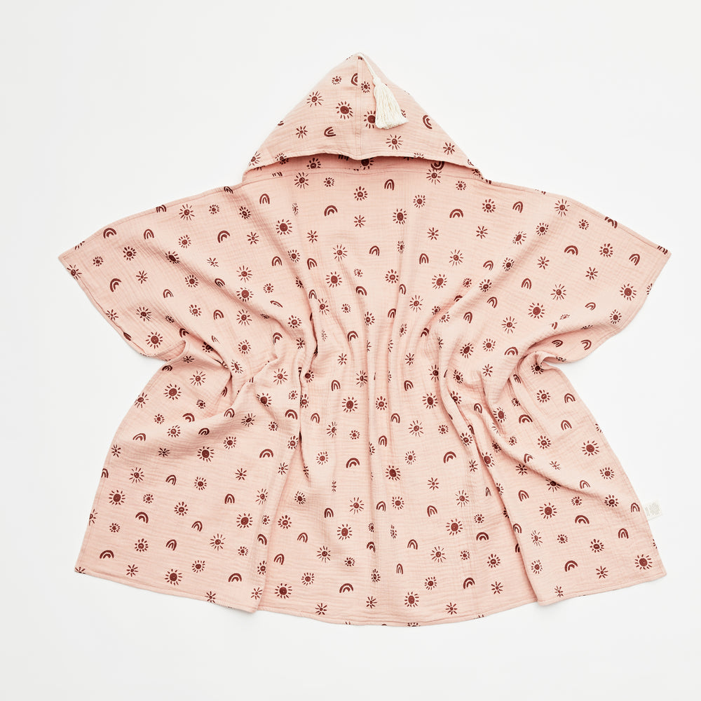 Hooded baby and toddler towel organic muslin