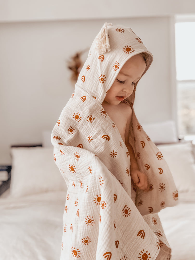 organic muslin baby and toddler towel 