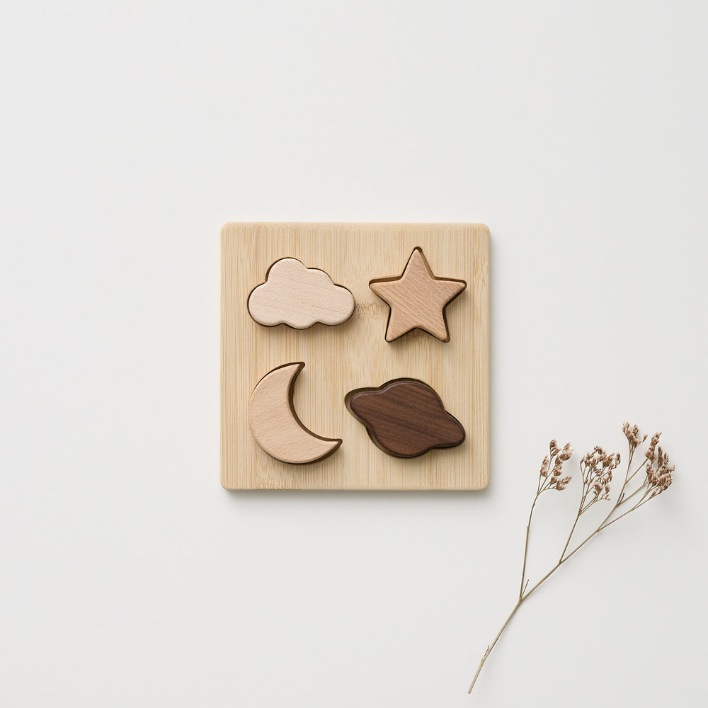 Puzzle Wooden Stars + Moon