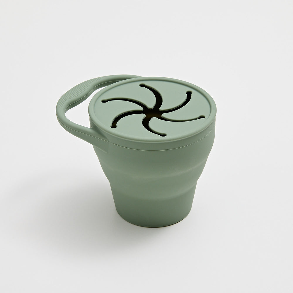 Silicone Snack Cup in Soft Moss