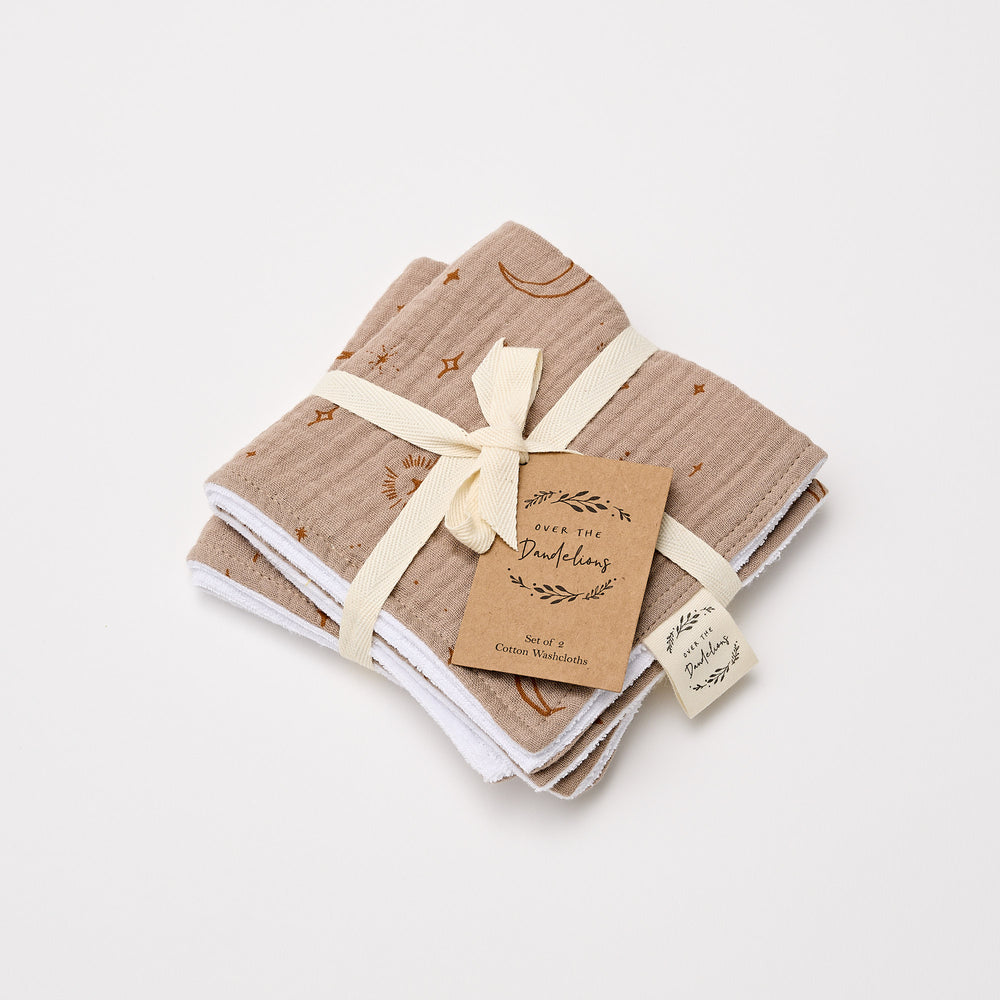 Baby Wash cloth set of two organic cotton